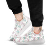 Cat And Rabbit Print Pattern White Athletic Shoes-grizzshop