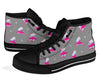 Cat Ballet Pattern Print Men Women's High Top Shoes-grizzshop