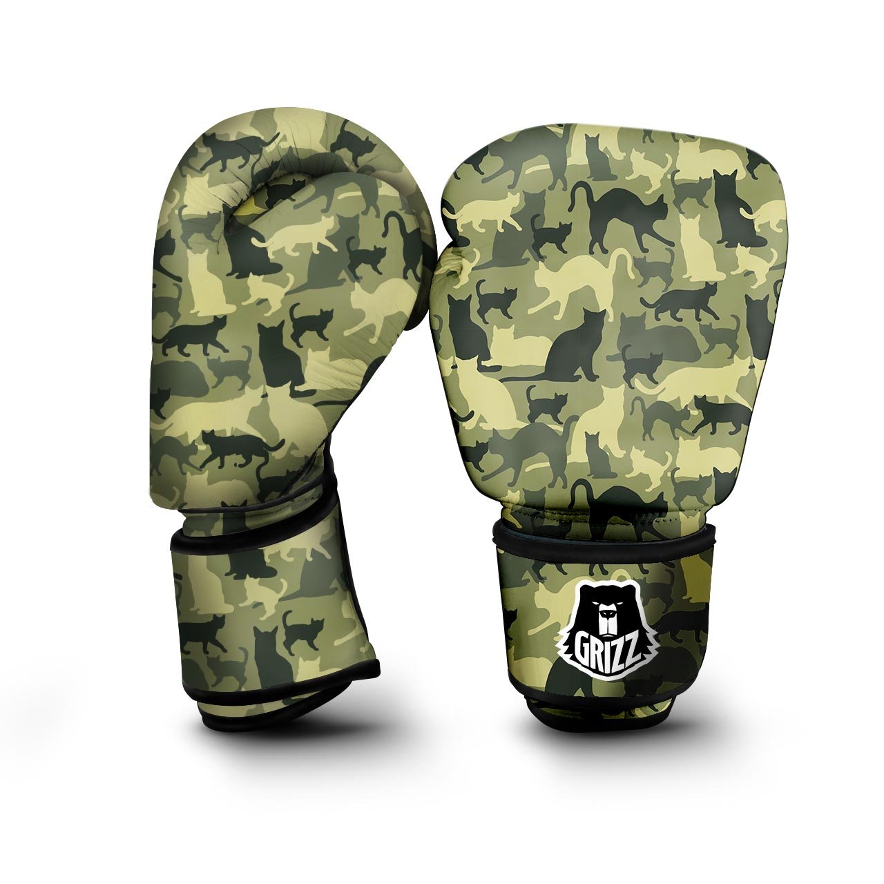 Cat Camouflage Print Boxing Gloves-grizzshop