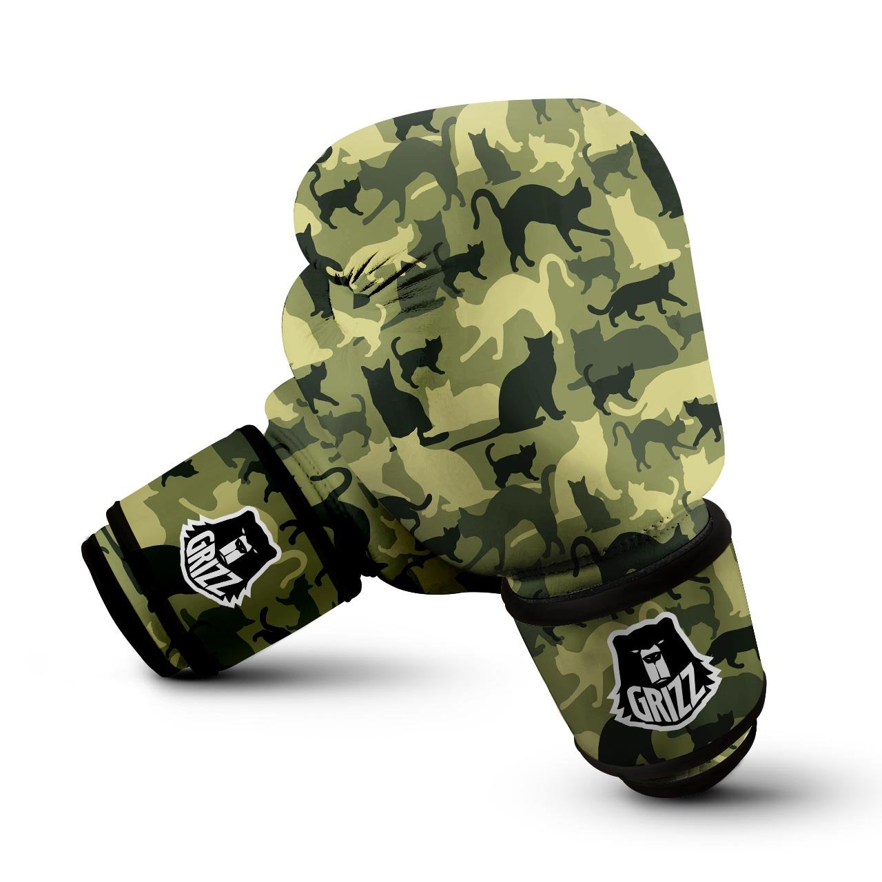 Cat Camouflage Print Boxing Gloves-grizzshop