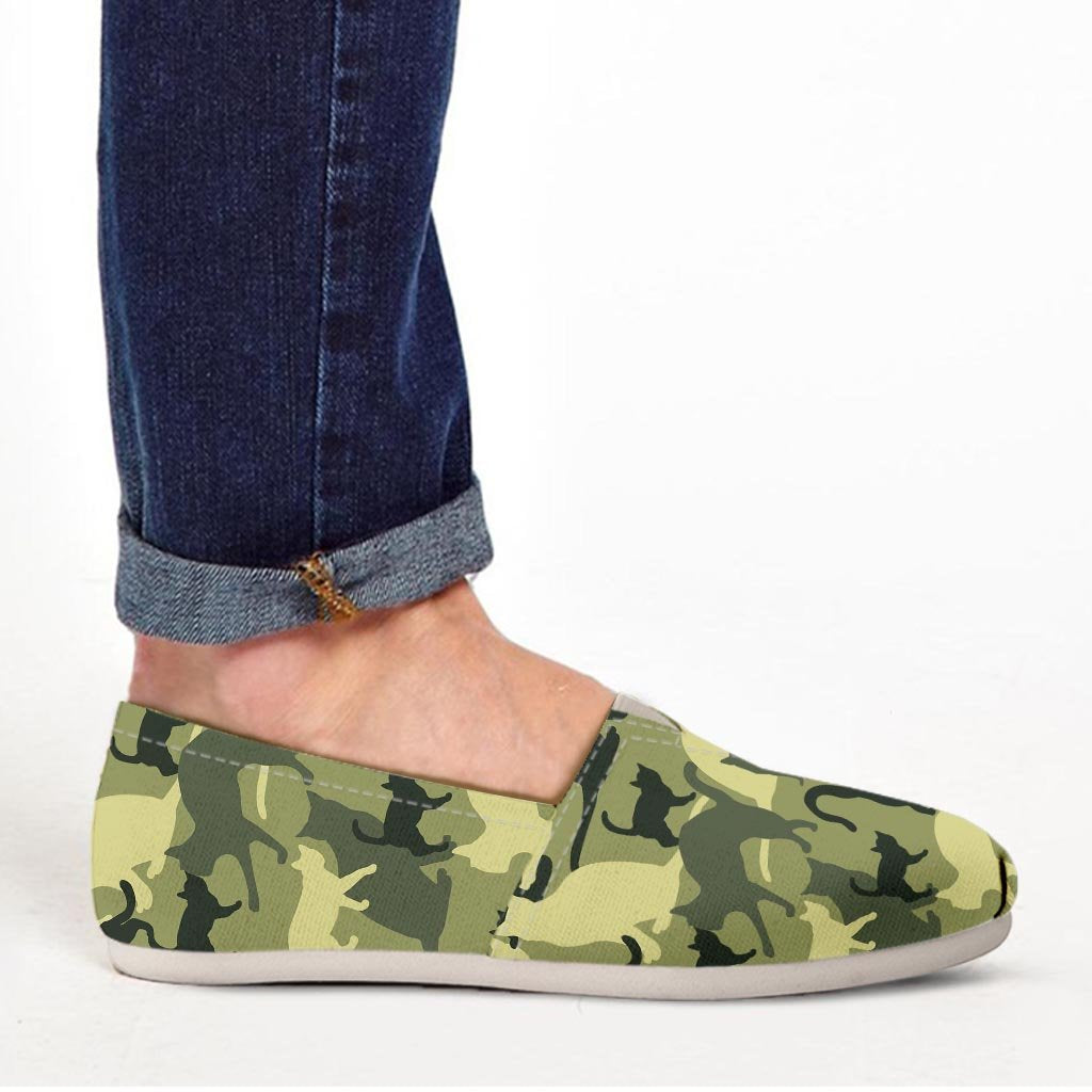 Cat Camouflage Print Canvas Shoes-grizzshop