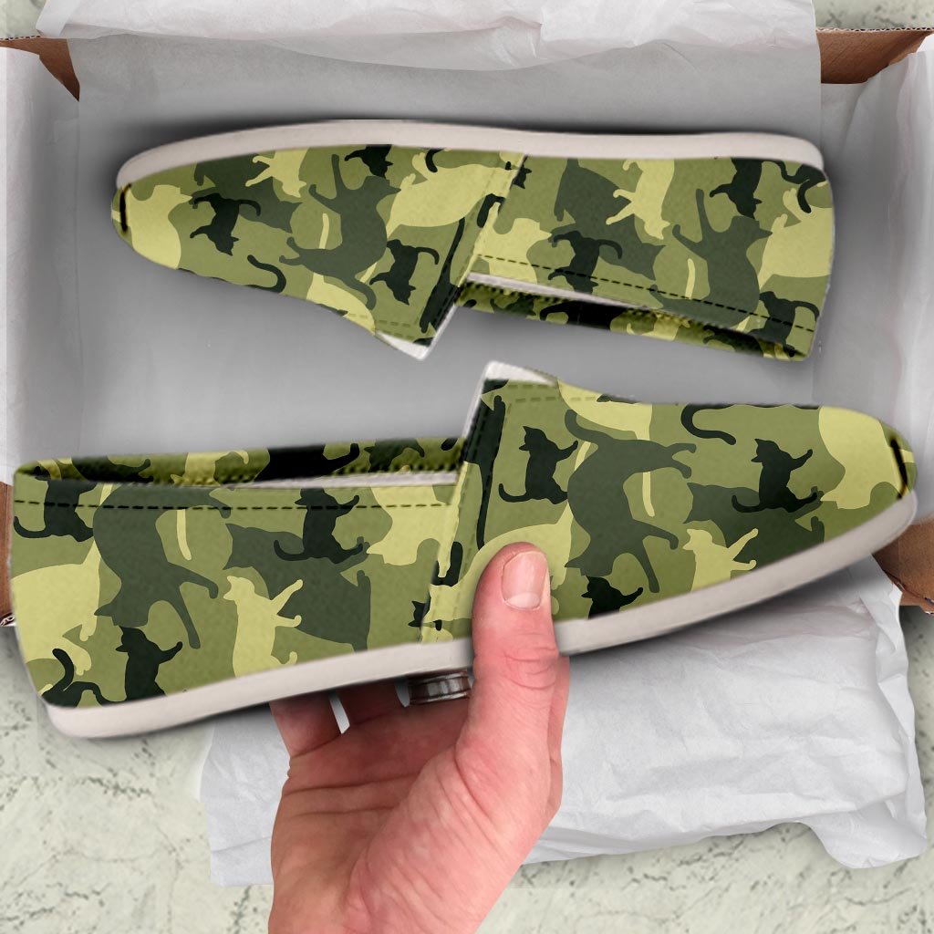 Cat Camouflage Print Canvas Shoes-grizzshop