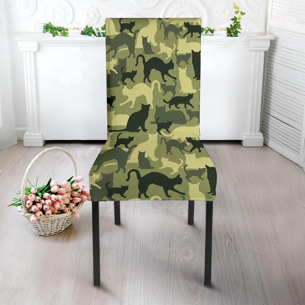 Cat Camouflage Print Chair Cover-grizzshop