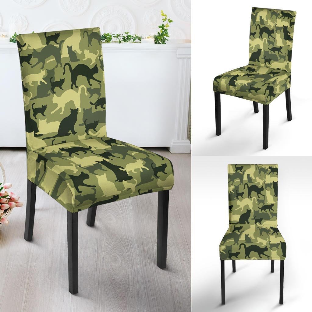 Cat Camouflage Print Chair Cover-grizzshop