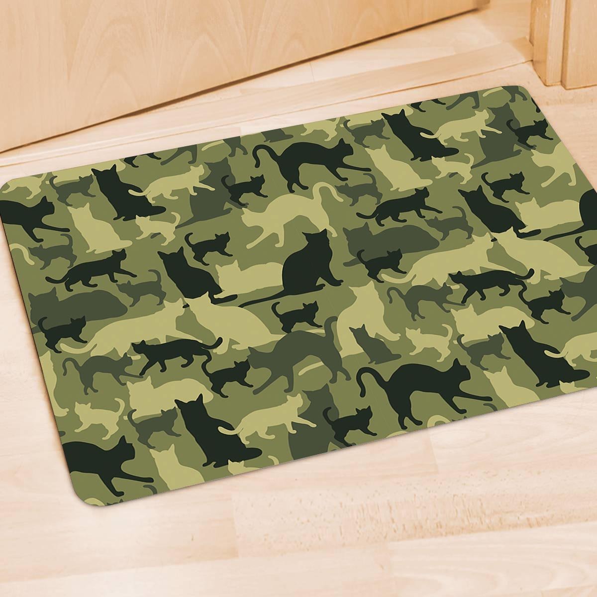 Cat Camouflage Print Door Mat-grizzshop