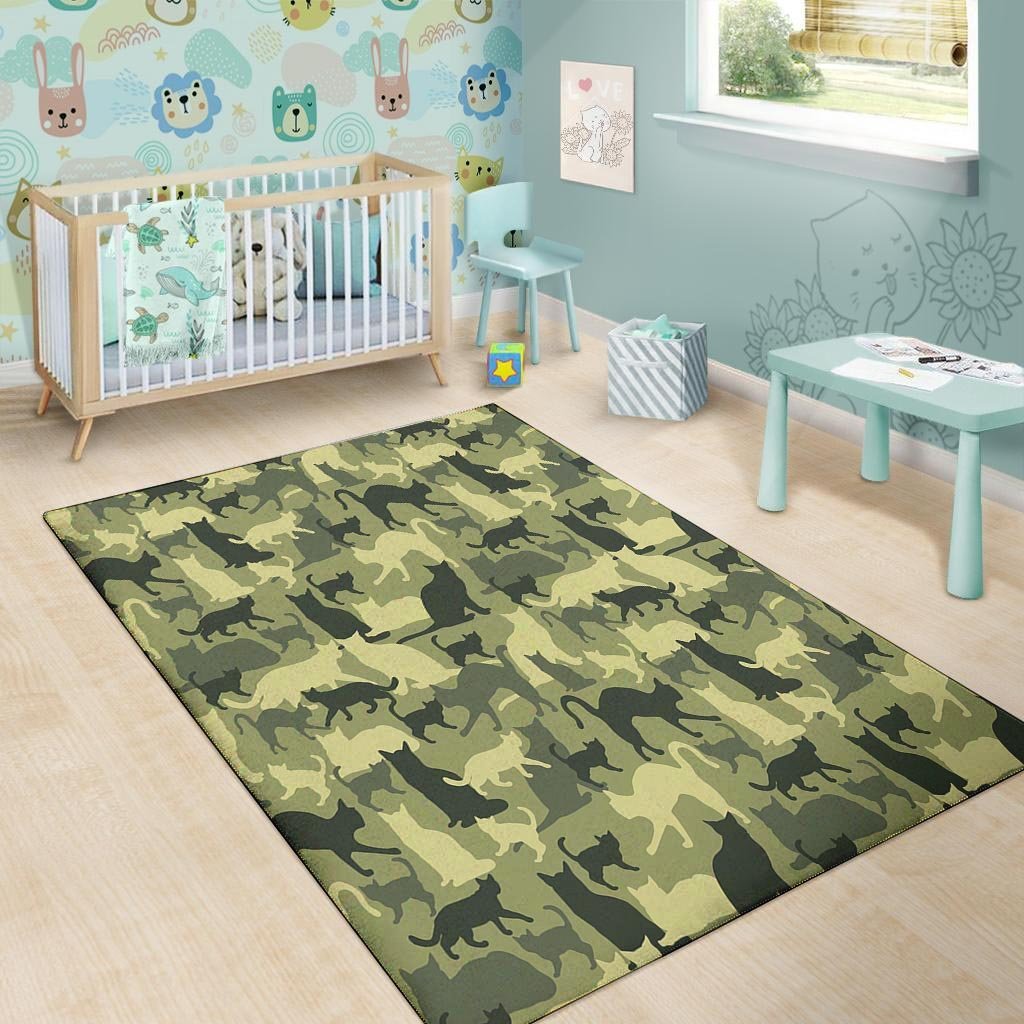 Cat Camouflage Print Floor Mat-grizzshop