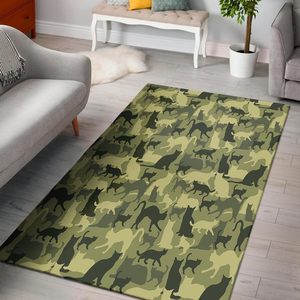 Cat Camouflage Print Floor Mat-grizzshop