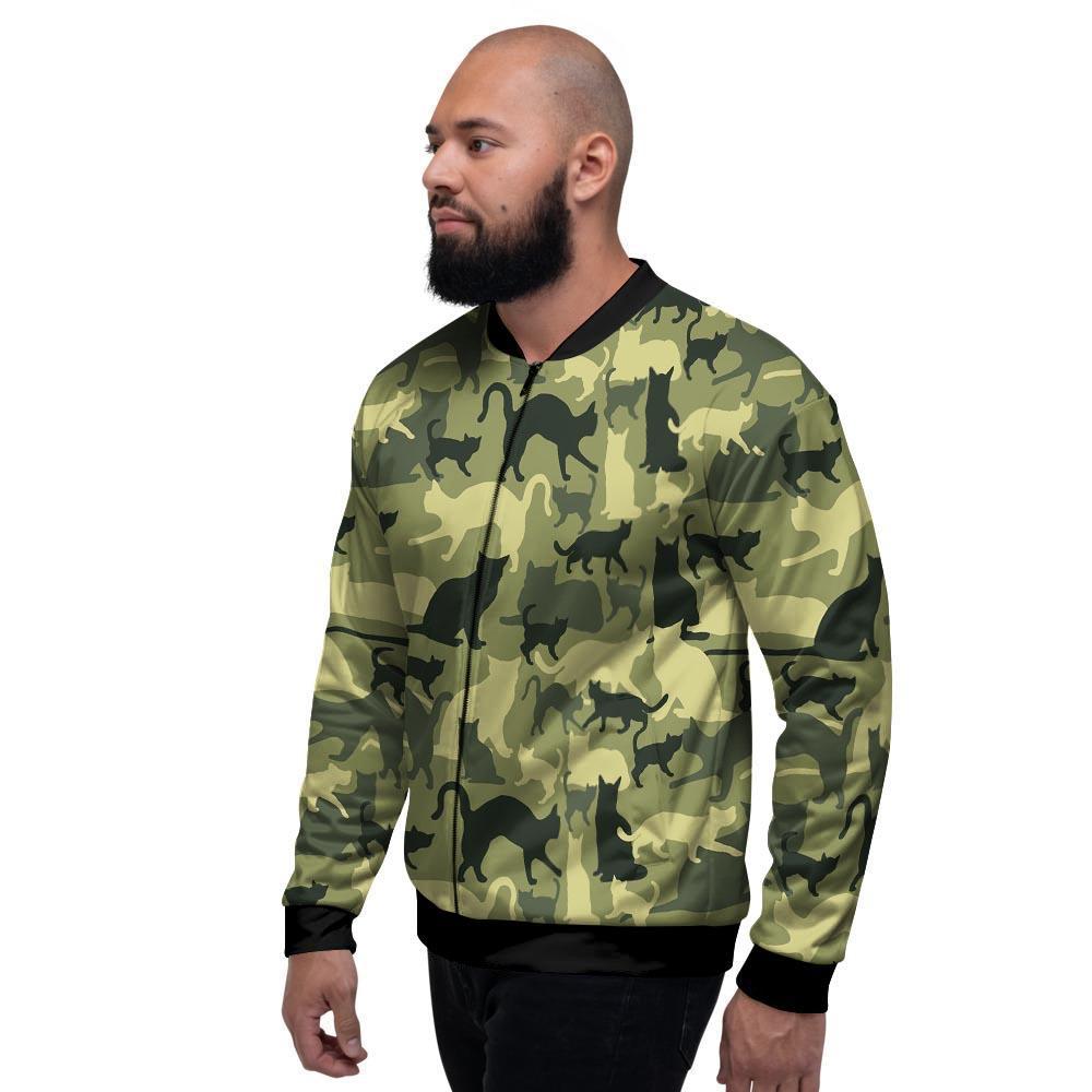 Cat Camouflage Print Men's Bomber Jacket-grizzshop