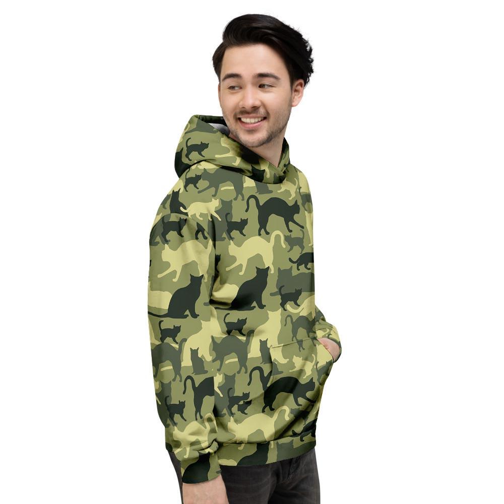 Cat Camouflage Print Men's Hoodie-grizzshop