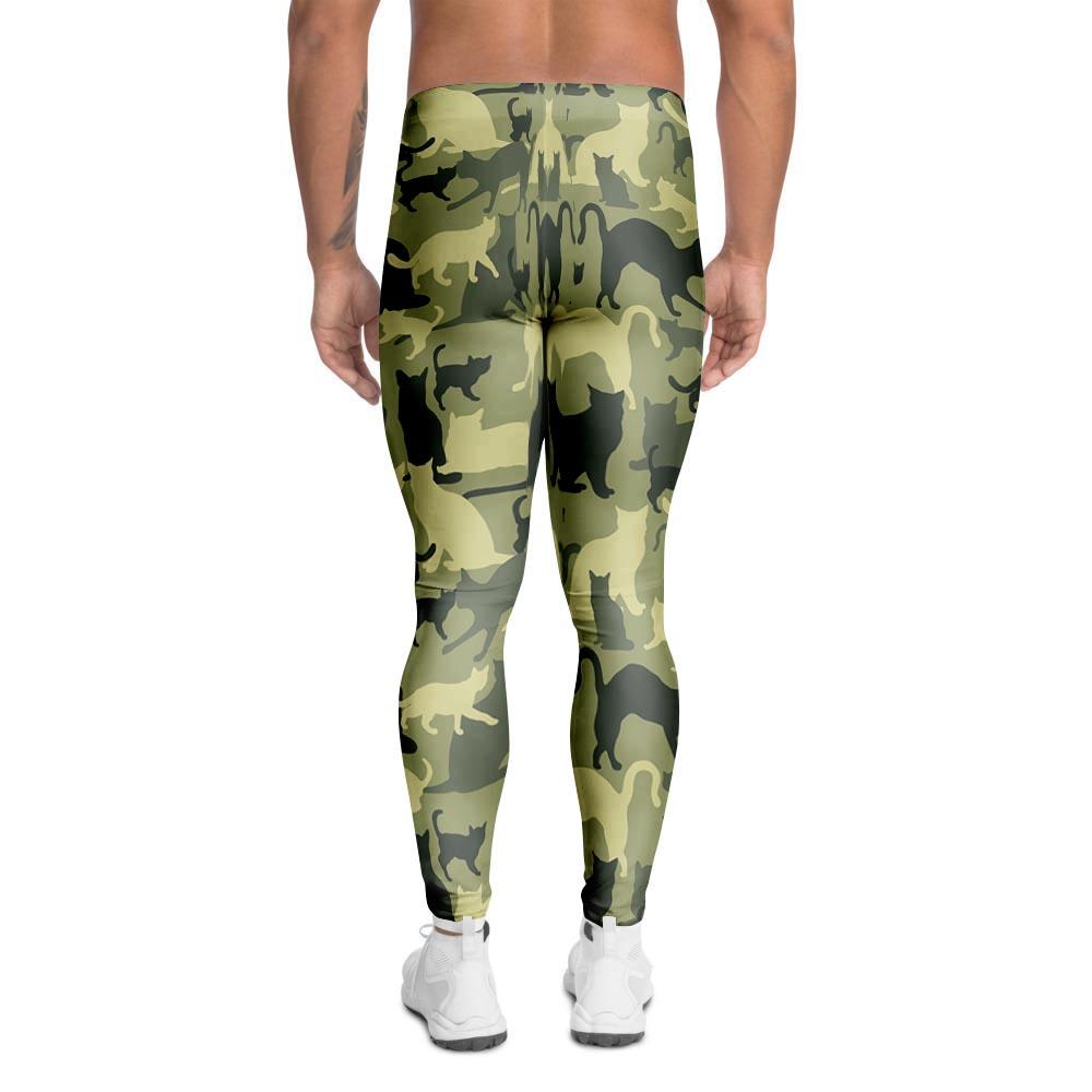 Cat Camouflage Print Men's Leggings-grizzshop