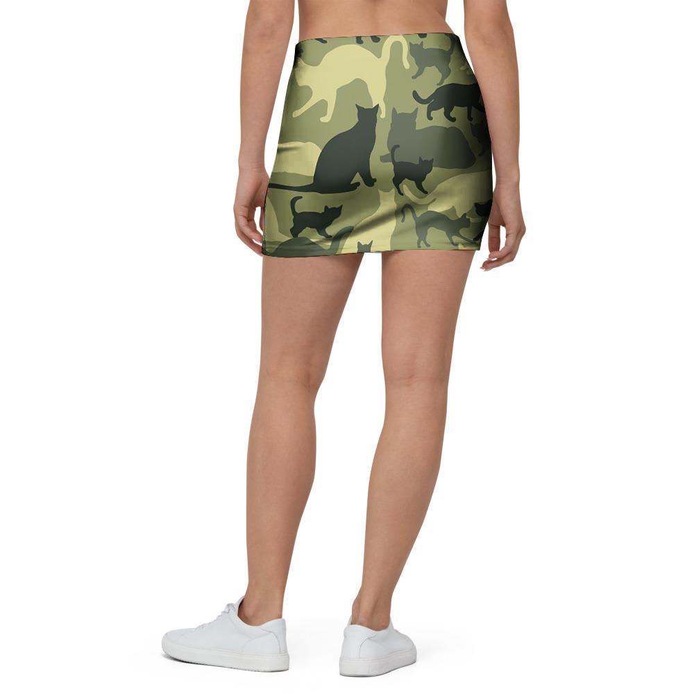 Cat Camouflage Print Mini Skirt-grizzshop