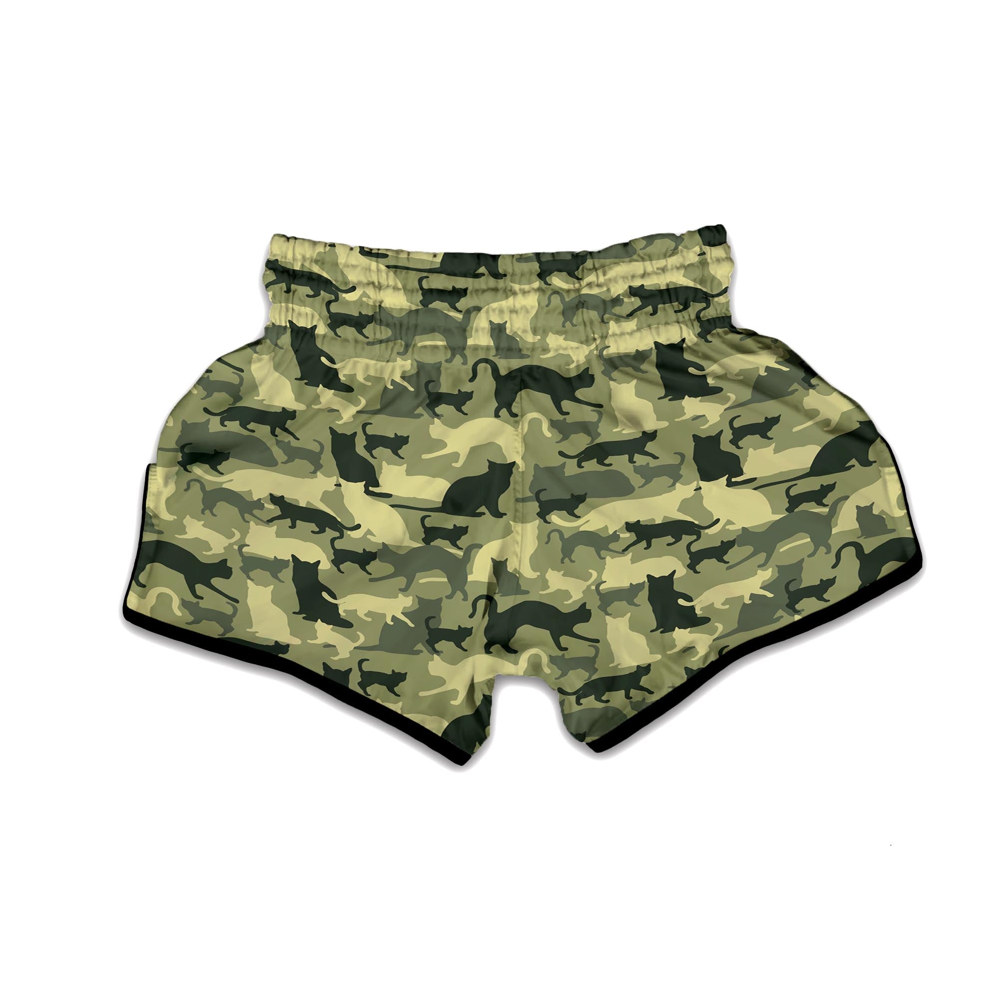 Cat Camouflage Print Muay Thai Boxing Shorts-grizzshop