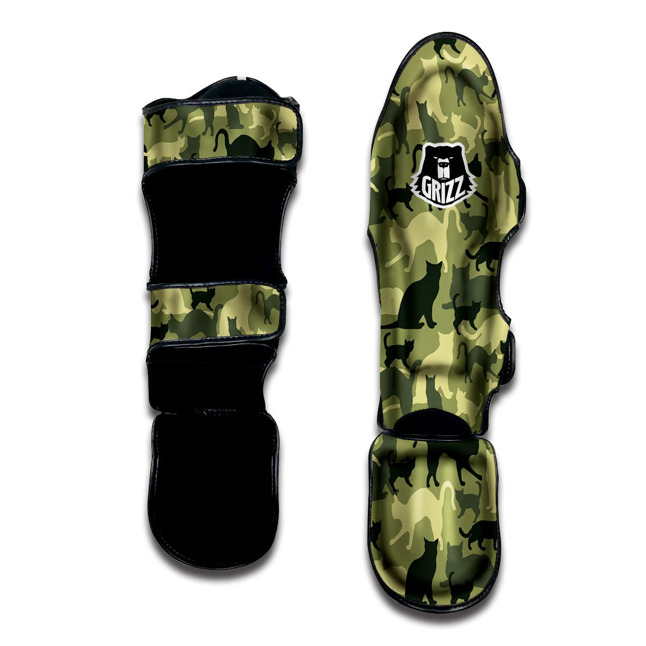 Cat Camouflage Print Muay Thai Shin Guard-grizzshop