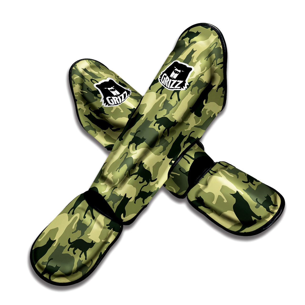 Cat Camouflage Print Muay Thai Shin Guard-grizzshop