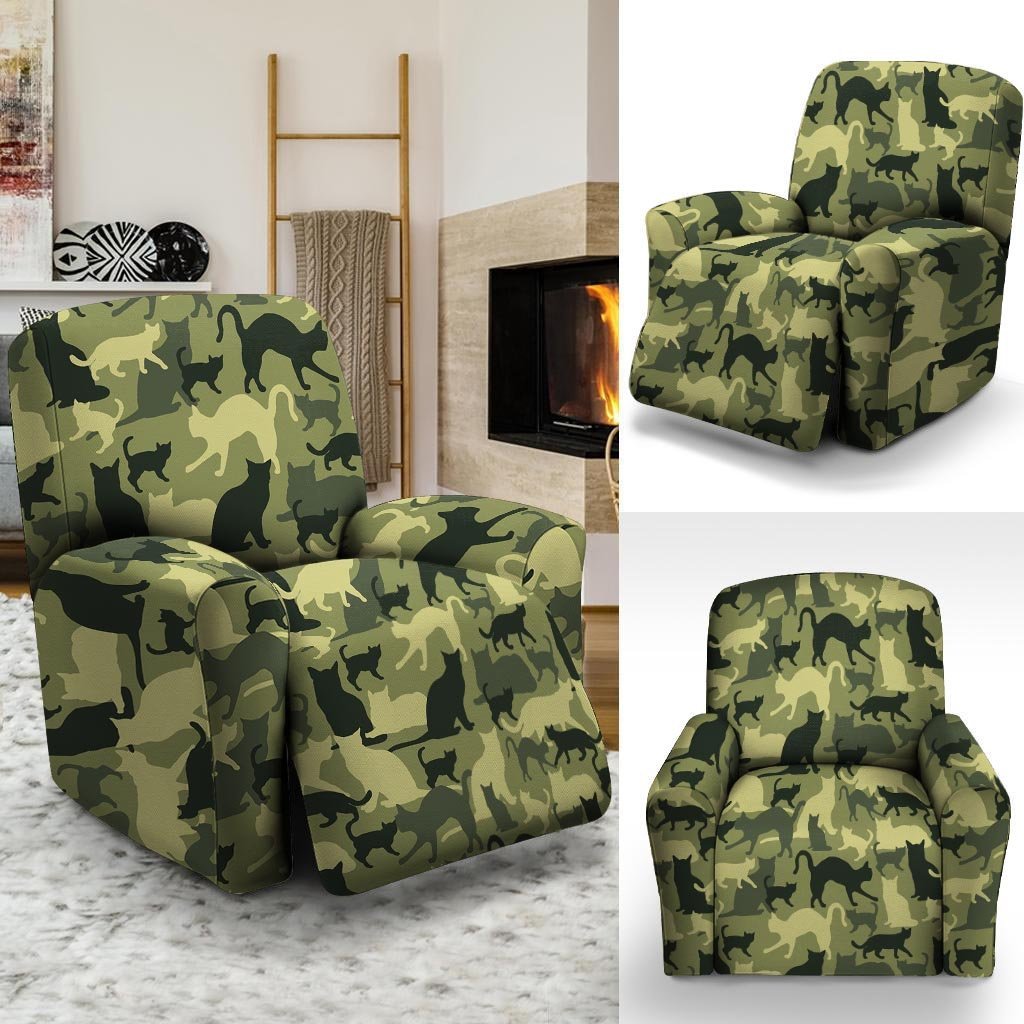 Cat Camouflage Print Recliner Cover-grizzshop