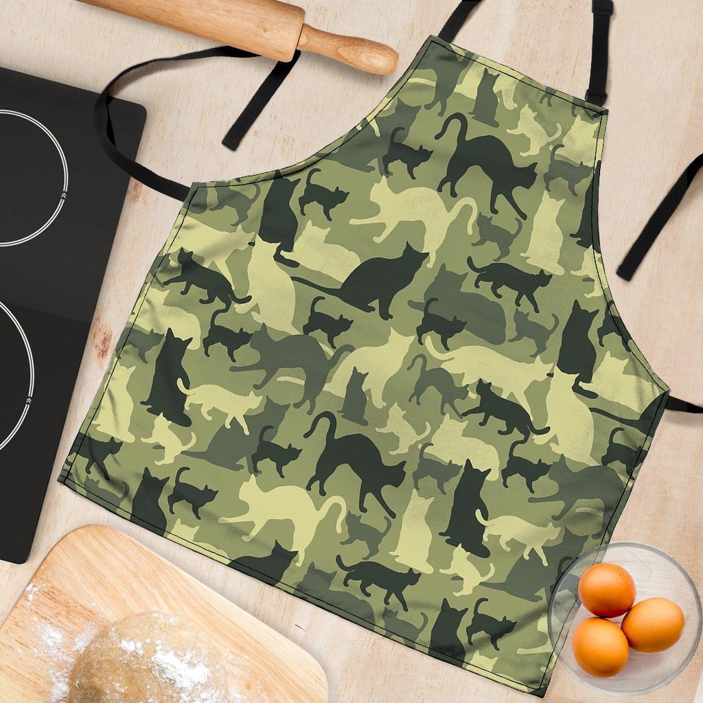 Cat Camouflage Print Women's Apron-grizzshop