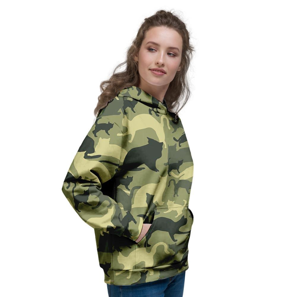 Cat Camouflage Print Women's Hoodie-grizzshop