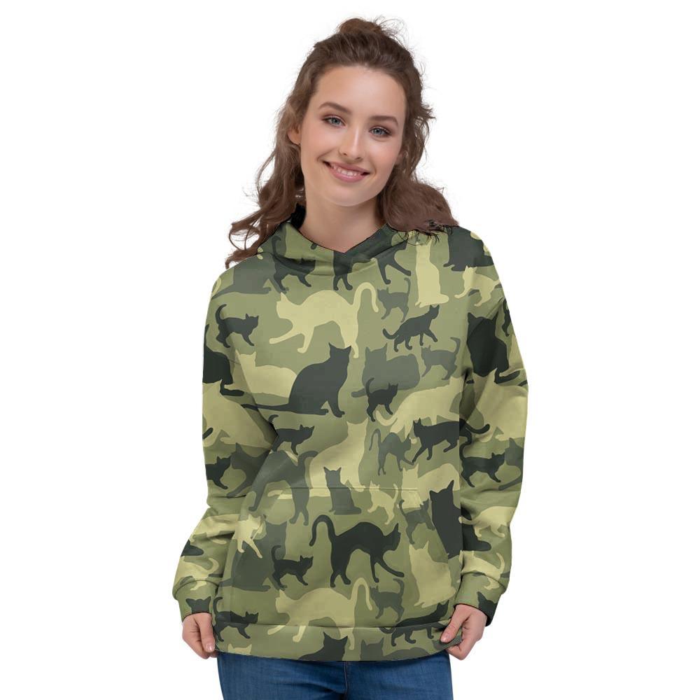 Cat Camouflage Print Women's Hoodie-grizzshop