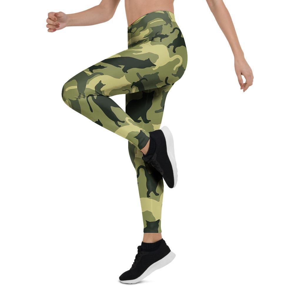 Cat Camouflage Print Women's Leggings-grizzshop