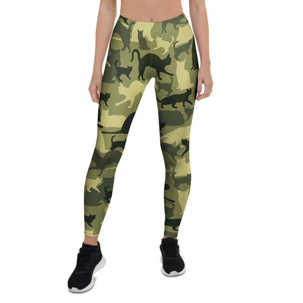 Cat Camouflage Print Women's Leggings-grizzshop