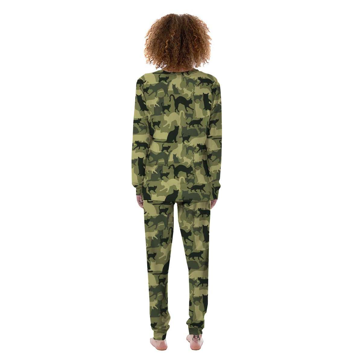 Cat Camouflage Print Women's Pajamas-grizzshop