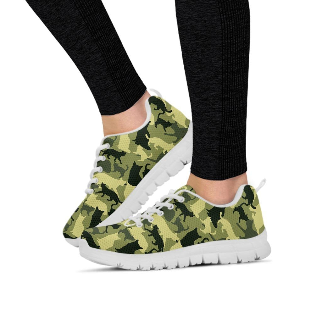 Cat Camouflage Print Women's Sneakers-grizzshop