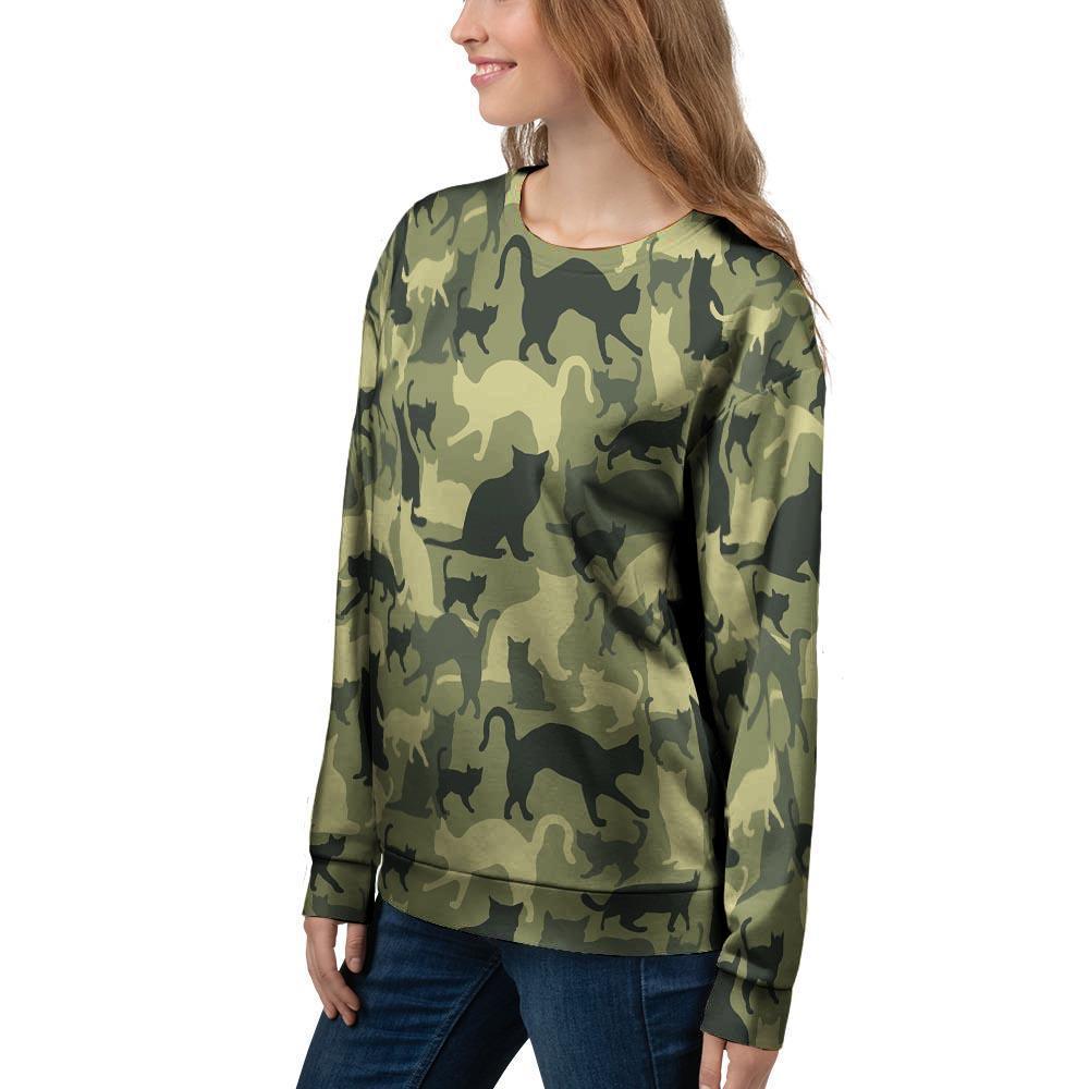 Cat Camouflage Print Women's Sweatshirt-grizzshop