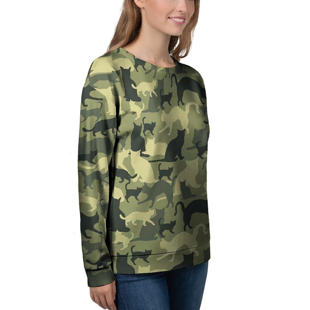 Cat Camouflage Print Women's Sweatshirt-grizzshop