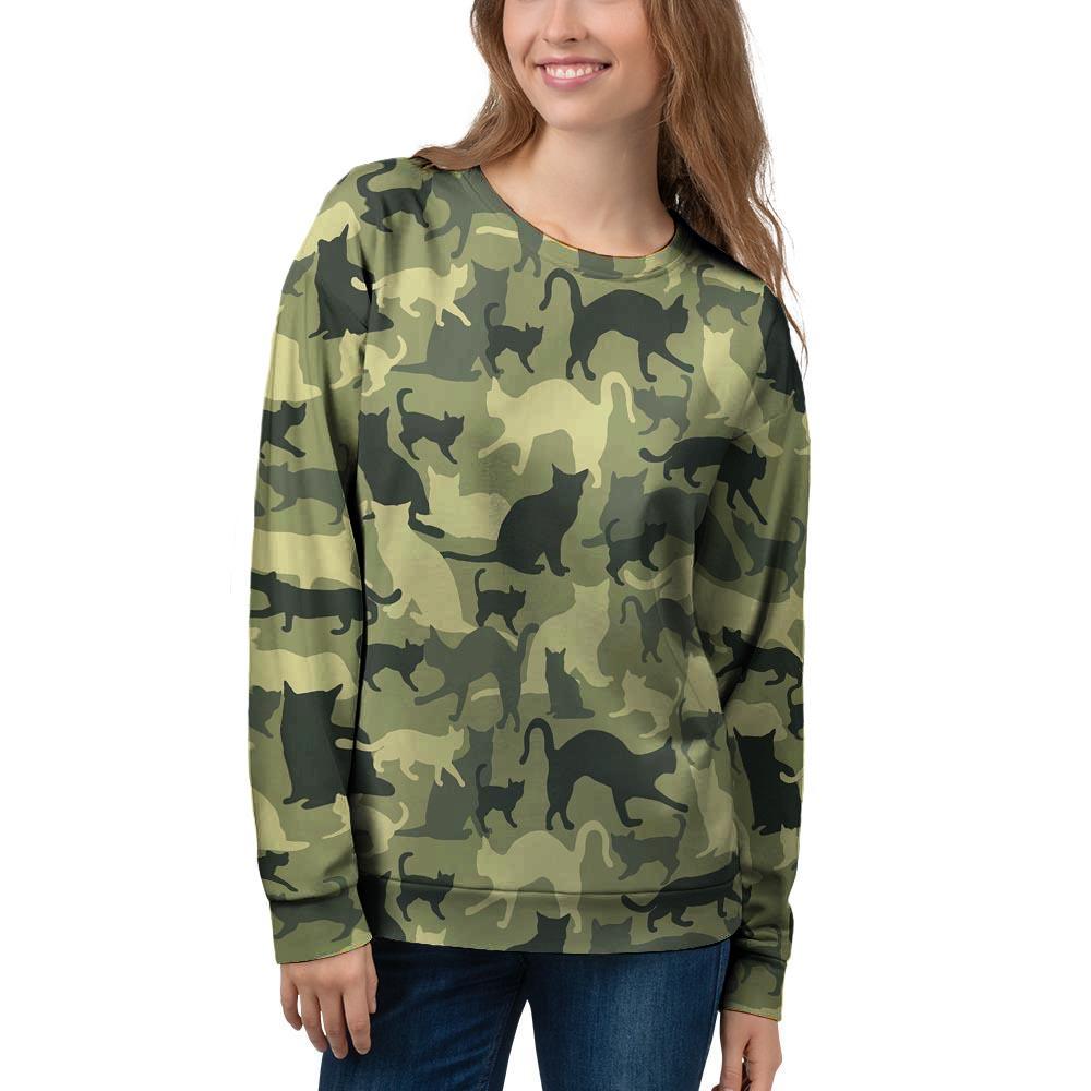 Cat Camouflage Print Women's Sweatshirt-grizzshop