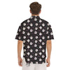 Cat Cute Black Print Pattern Men's Short Sleeve Shirts-grizzshop