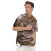 Cat Eyed Snake Malagasy Print Men's Short Sleeve Shirts-grizzshop