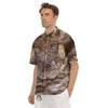 Cat Eyed Snake Malagasy Print Men's Short Sleeve Shirts-grizzshop