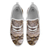 Cat Eyed Snake Malagasy Print White Athletic Shoes-grizzshop