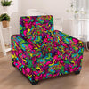 Cat Hippie Psychedelic Armchair Cover-grizzshop