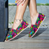 Cat Hippie Psychedelic Canvas Shoes-grizzshop