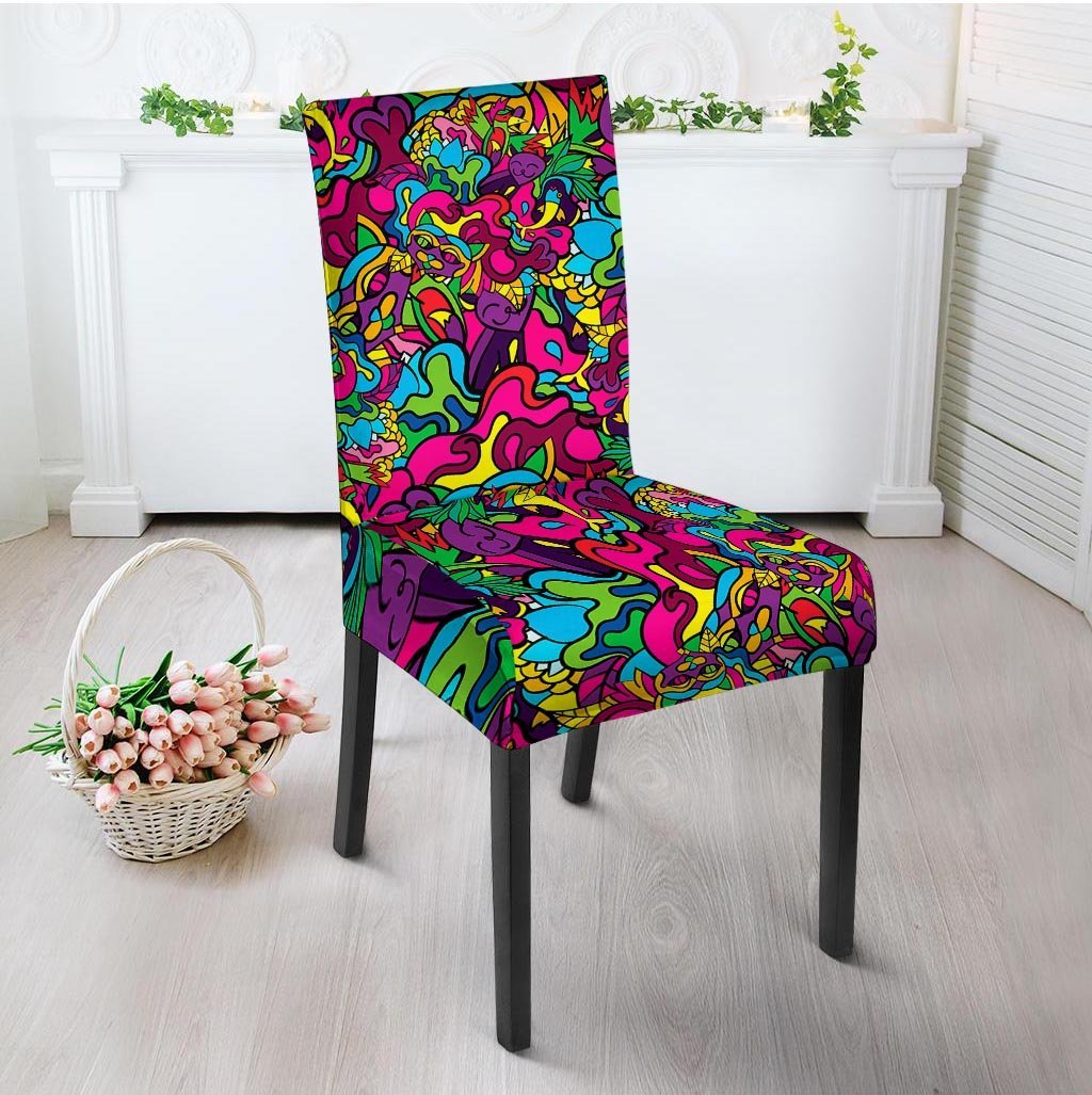 Cat Hippie Psychedelic Chair Cover-grizzshop