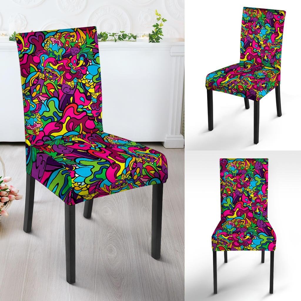 Cat Hippie Psychedelic Chair Cover-grizzshop