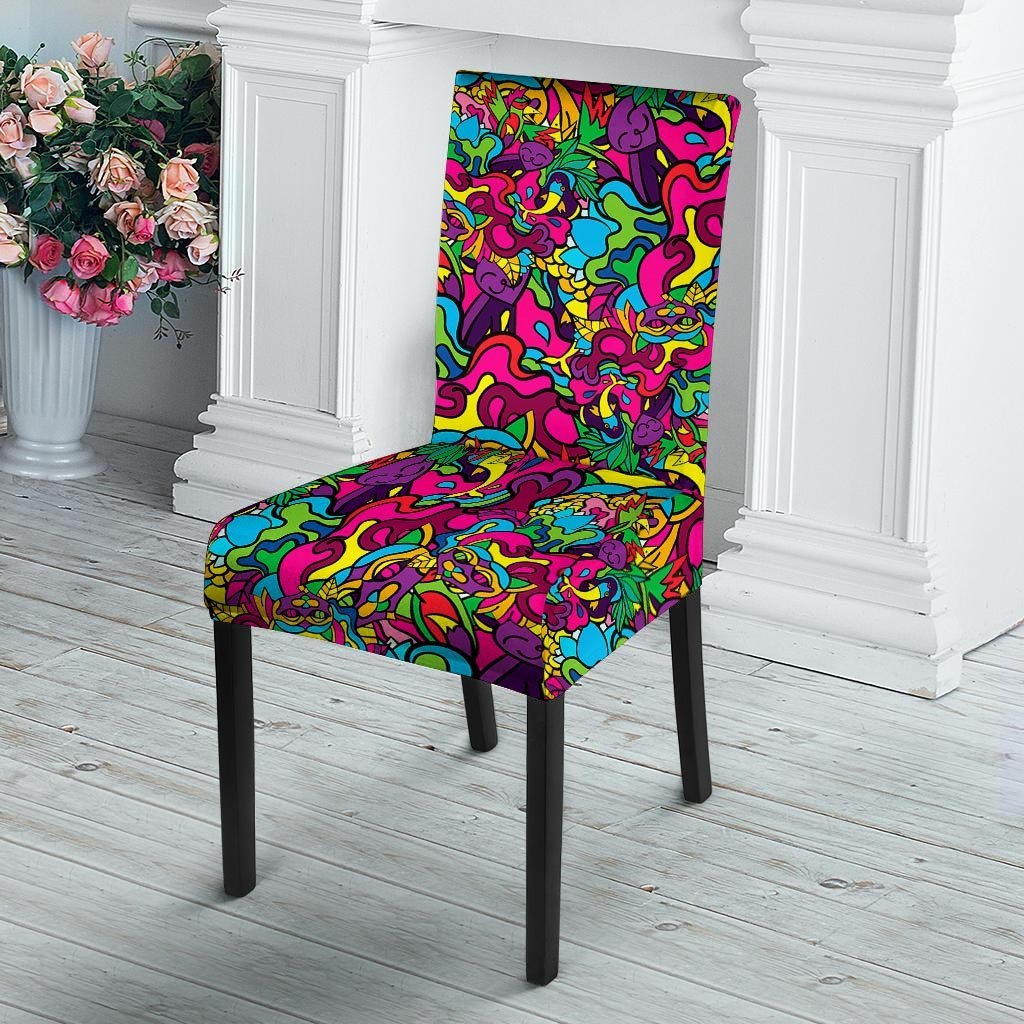 Cat Hippie Psychedelic Chair Cover-grizzshop