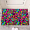 Cat Hippie Psychedelic Door Mat-grizzshop