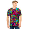 Cat Hippie Psychedelic Men T Shirt-grizzshop