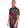 Cat Hippie Psychedelic Men's Short Sleeve Shirt-grizzshop