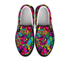 Cat Hippie Psychedelic Men's Slip On Sneakers-grizzshop