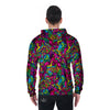 Cat Hippie Psychedelic Men's Zip Up Hoodie-grizzshop