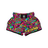 Cat Hippie Psychedelic Muay Thai Boxing Shorts-grizzshop