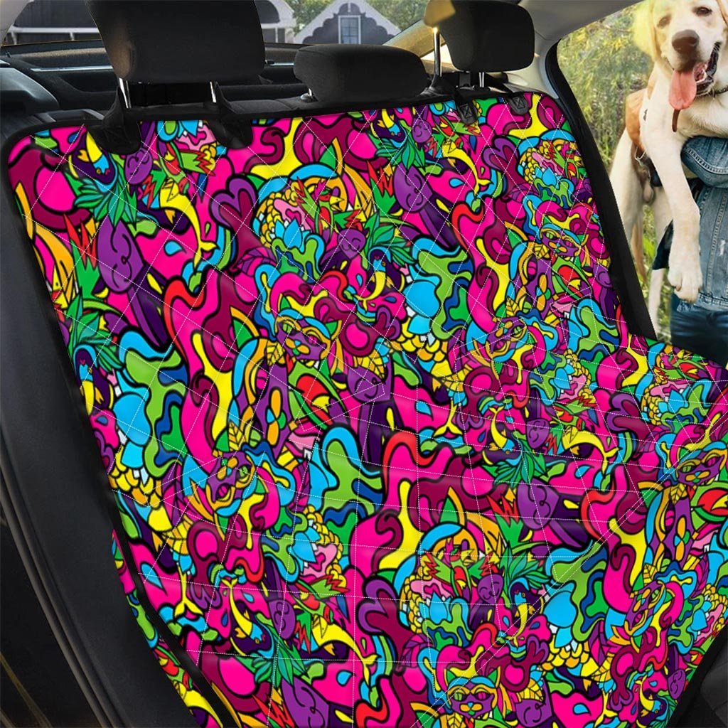 Cat Hippie Psychedelic Pet Car Seat Cover-grizzshop