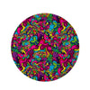 Cat Hippie Psychedelic Round Rug-grizzshop