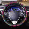 Cat Hippie Psychedelic Steering Wheel Cover-grizzshop