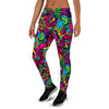 Cat Hippie Psychedelic Women's Joggers-grizzshop