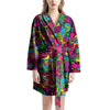 Cat Hippie Psychedelic Women's Robe-grizzshop