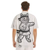 Cat Karate Print Men's Short Sleeve Shirts-grizzshop